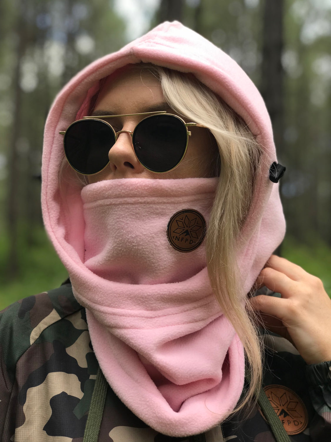 Baby Pink Ninja Hood Mask - Unisex