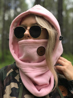 Baby Pink Ninja Hood Mask - Unisex