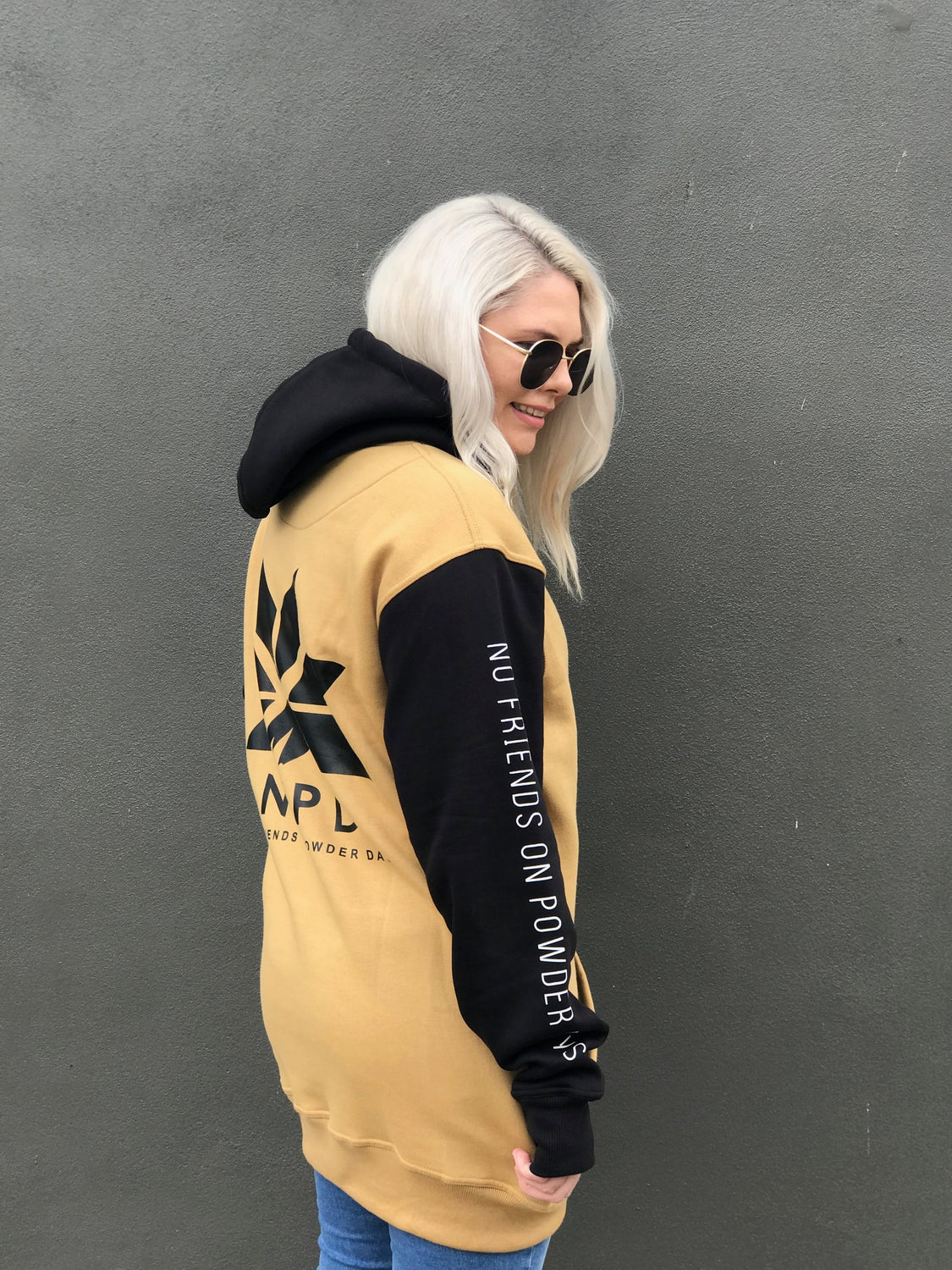 	 Ski/Snowboard Gold/Black Tall Snow Hoodie 2