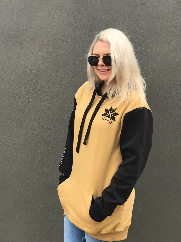 	 Ski/Snowboard Gold/Black Tall Snow Hoodie 3