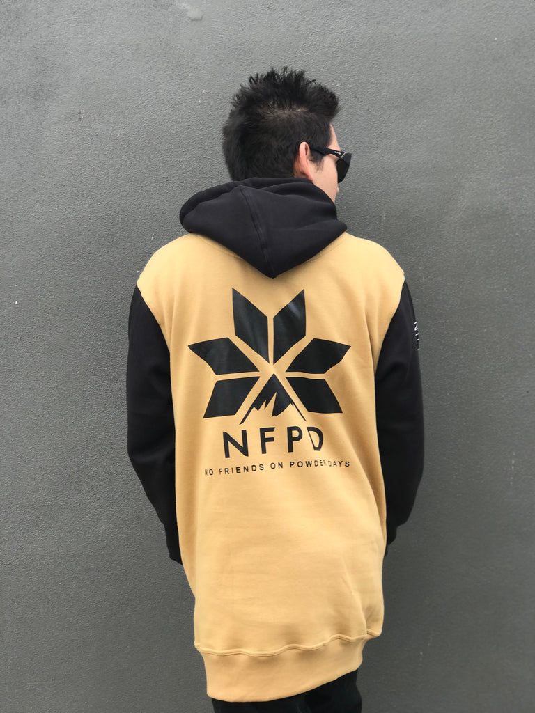 Ski/Snowboard Gold/Black Tall Snow Hoodie 6