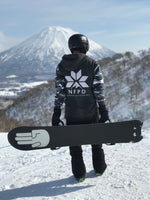 スキー&スノーボード グレー スノーカモスリーブ付き トールスノーパーカー - ユニセックス