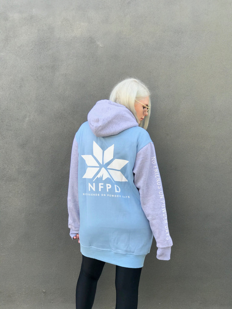Sudadera con capucha para nieve, unisex, color azul bebé y gris, talla alta para esquí/snowboard