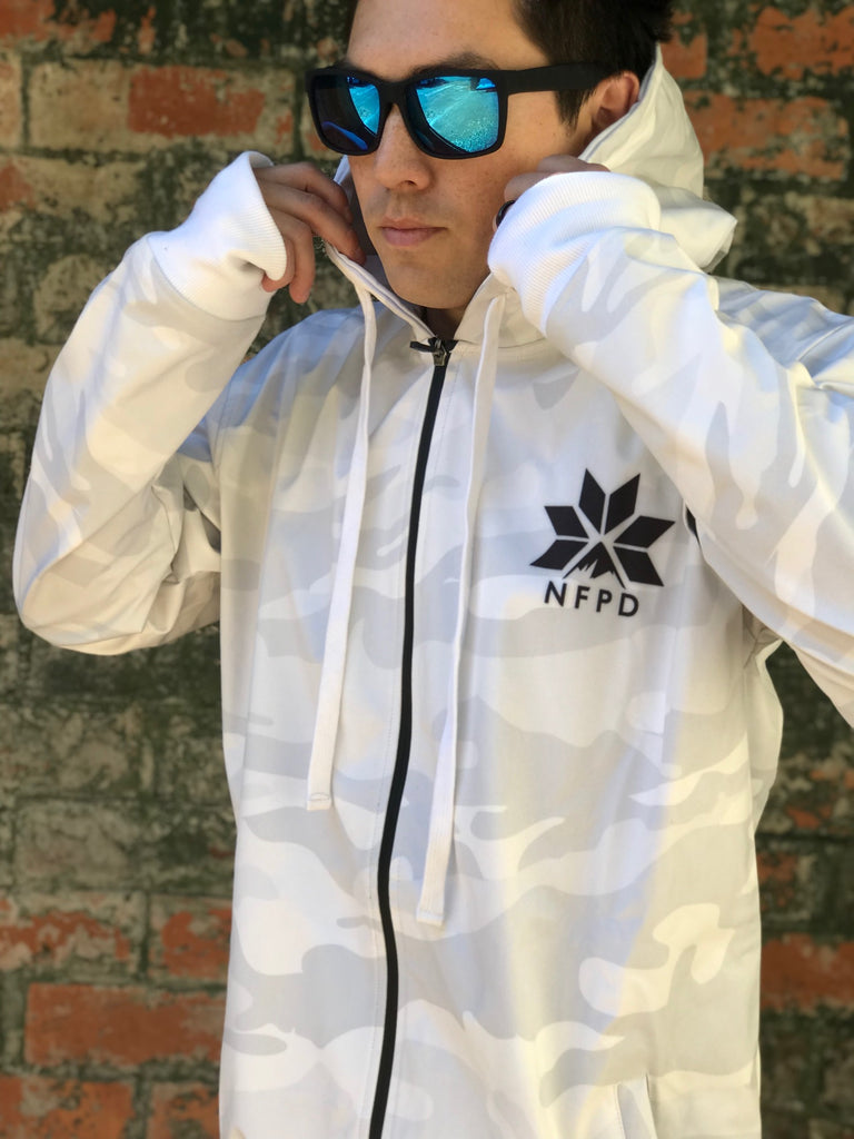 Chaqueta softshell para esquí/snowboard impermeable de 10 000 lb (talla grande), color blanco nieve y camuflaje - Unisex
