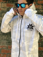 Chaqueta softshell para esquí/snowboard impermeable de 10 000 lb (talla grande), color blanco nieve y camuflaje - Unisex