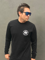Camiseta de manga larga de algodón orgánico NFPD CIRCLE negra - Unisex