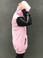 Tall Hoodie Baby Pink & Black - Unisex