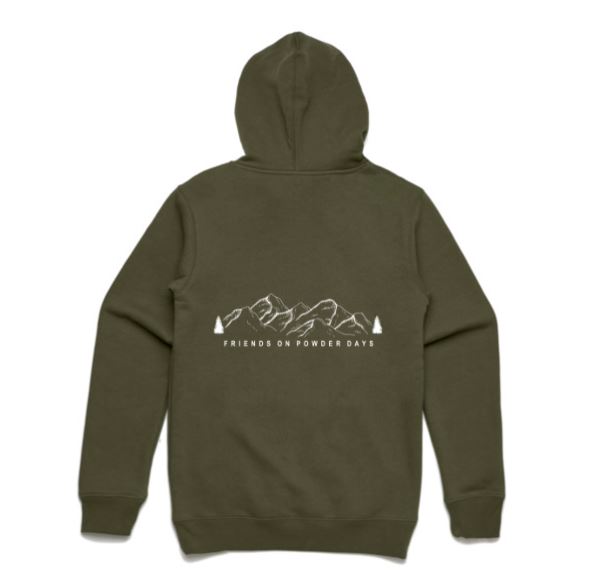 Sudadera con capucha para la nieve "Friends On Powder Days" (Amigos del esquí y el snowboard) - Unisex
