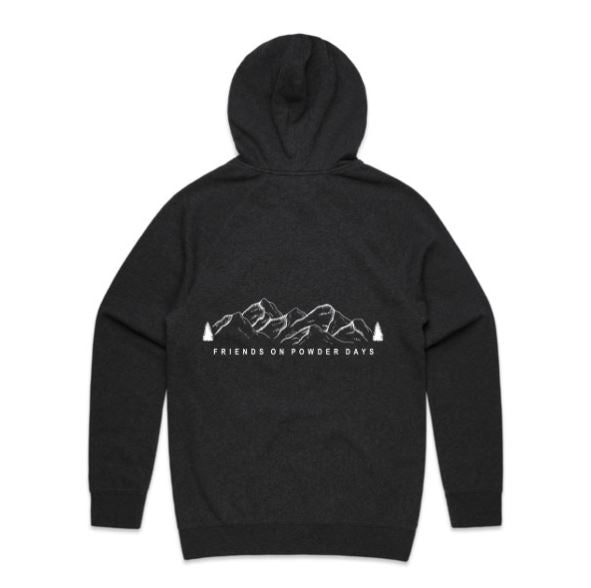 Ski/Snowboard Friends On Powder Days Mid Layer Snow Hoodie - Unisex