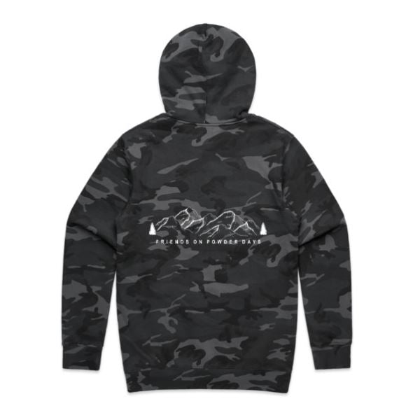 Sudadera con capucha de camuflaje para esquí y snowboard Friends On Powder Days - Unisex