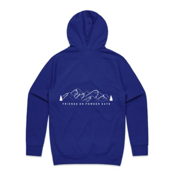 Sudadera con capucha de media capa para nieve "Friends On Powder Days" para esquiadores y snowboarders - Unisex