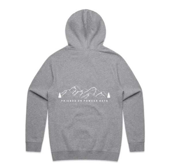 Sudadera con capucha de media capa para nieve "Friends On Powder Days" para esquiadores y snowboarders - Unisex