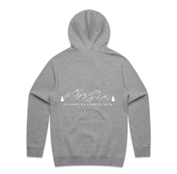 Ski/Snowboard Friends On Powder Days Mid Layer Snow Hoodie - Unisex