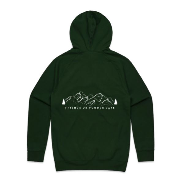 Sudadera con capucha de media capa para nieve "Friends On Powder Days" para esquiadores y snowboarders - Unisex