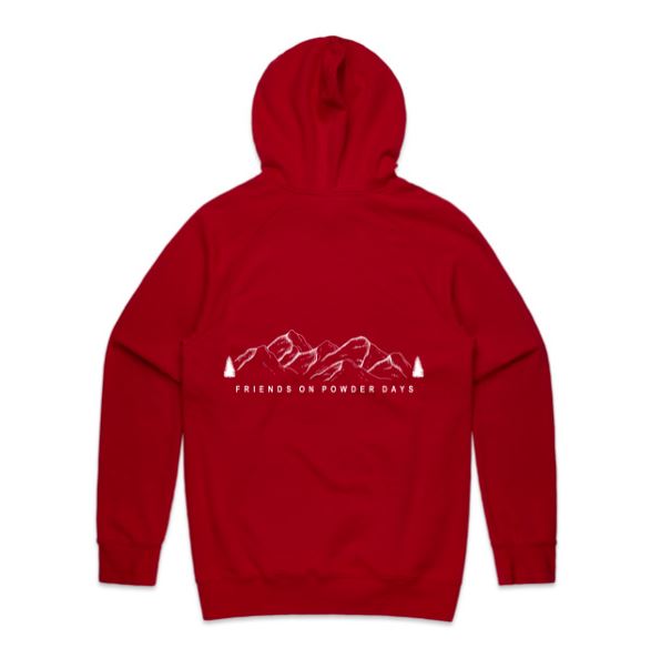 Sudadera con capucha de media capa para nieve "Friends On Powder Days" para esquiadores y snowboarders - Unisex