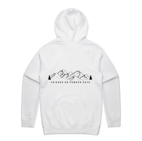 Sudadera con capucha de media capa para nieve "Friends On Powder Days" para esquiadores y snowboarders - Unisex