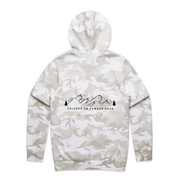 Sudadera con capucha de camuflaje para esquí y snowboard Friends On Powder Days - Unisex