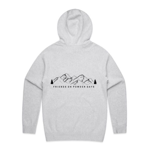 Ski/Snowboard Friends On Powder Days Mid Layer Snow Hoodie - Unisex