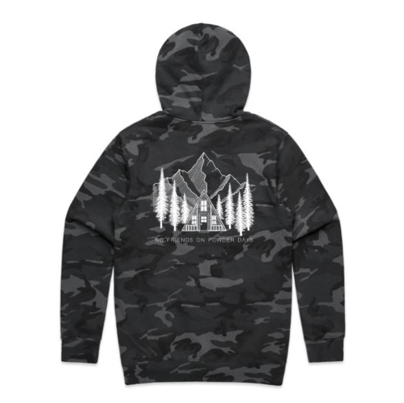 Ski/Snowboard Pines Camo Snug Snow Hoodie - Unisex