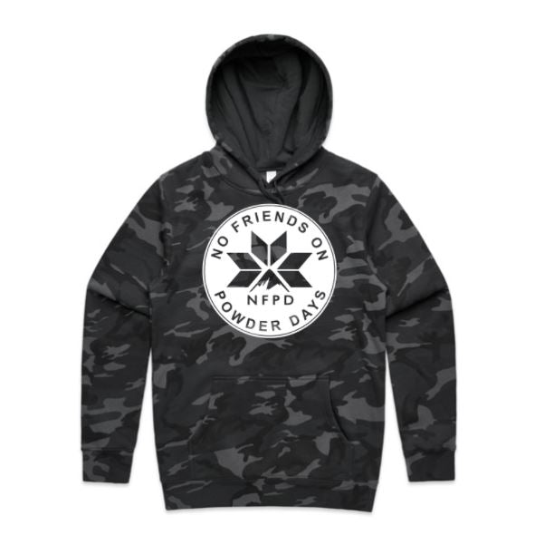 Sudadera con capucha para nieve unisex, con logotipo circular blanco de la NFPD y logotipo frontal para esquí/snowboard.