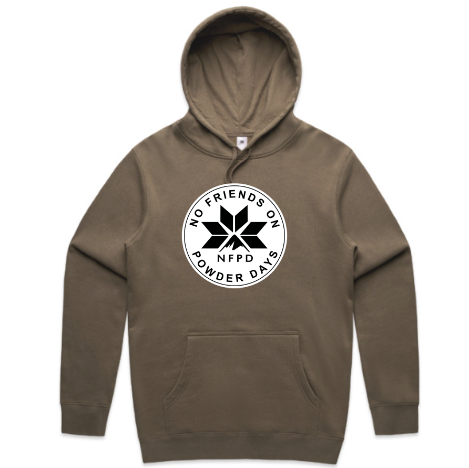 Sudadera con capucha unisex con círculo negro de la NFPD y logotipo frontal para esquí/snowboard