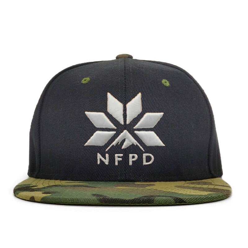 Gorra de béisbol de NFPD Snow con cierre a presión