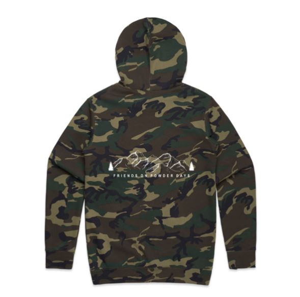 Sudadera con capucha de camuflaje para esquí y snowboard Friends On Powder Days - Unisex