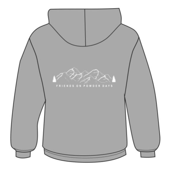 Sudadera con capucha de esquí y snowboard para niños Friends On Powder Days - Unisex