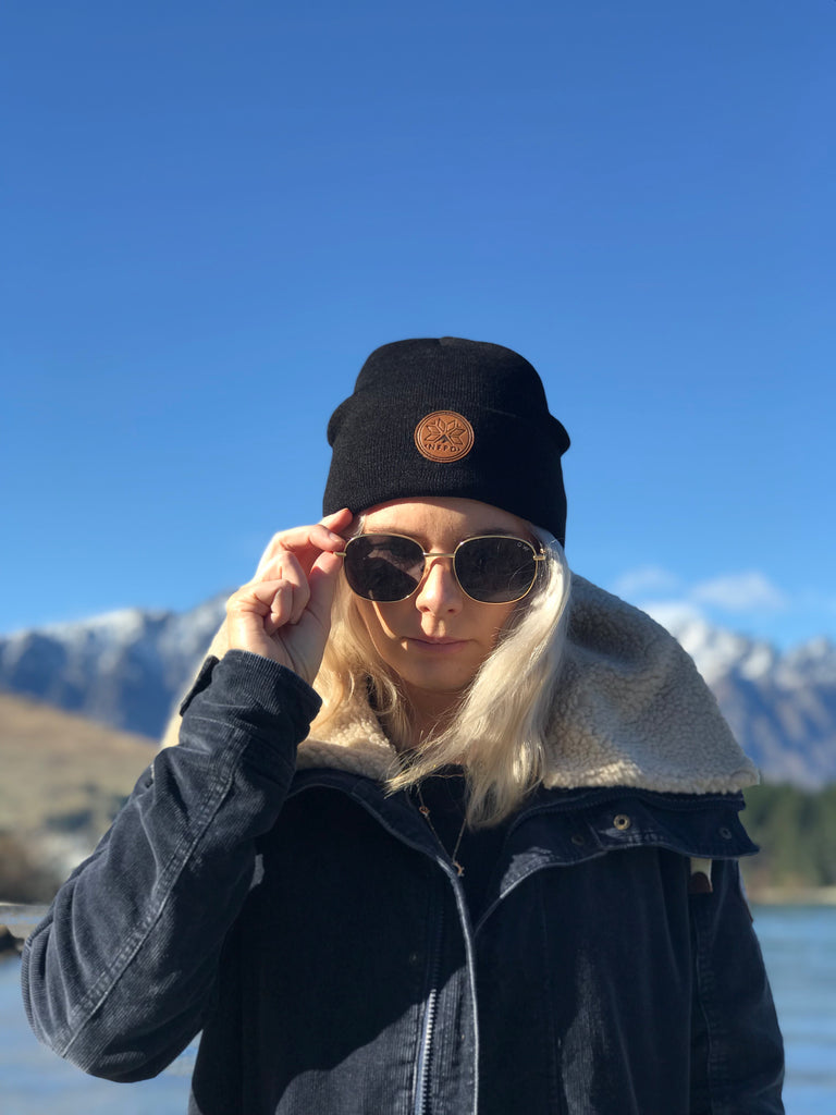 Gorro de nieve con puños
