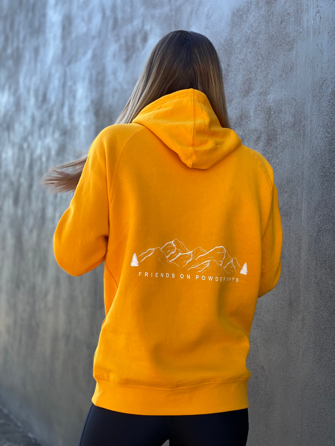 Sudadera con capucha de media capa para nieve "Friends On Powder Days" para esquiadores y snowboarders - Unisex