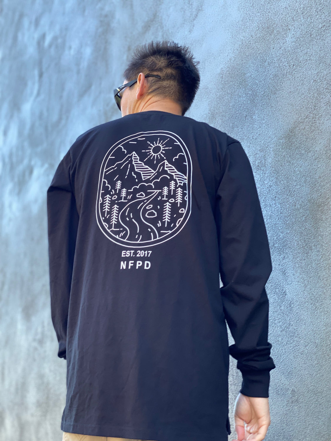 Camiseta de manga larga de algodón orgánico Rockies - Unisex