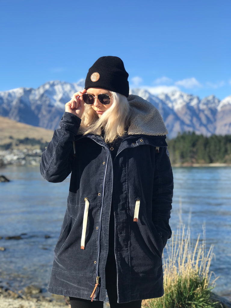 Gorro de nieve con puños
