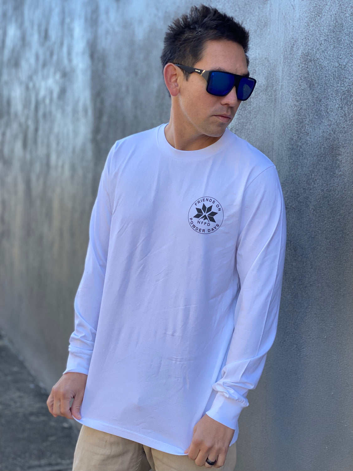 Friends On Powder Days Organic Cotton Long Sleeve-T - Unisex