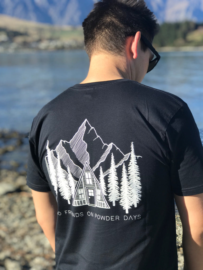 Camiseta de algodón orgánico Navy Pines - Unisex