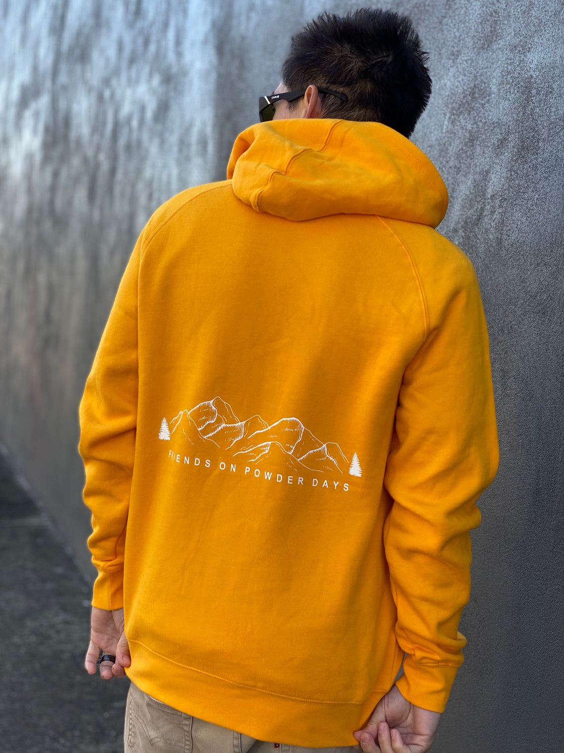 Sudadera con capucha de media capa para nieve "Friends On Powder Days" para esquiadores y snowboarders - Unisex