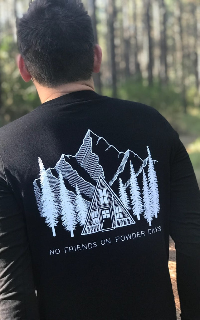 Camiseta de manga larga de algodón orgánico Black Pines - Unisex