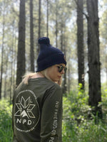 Navy Pom Pom Beanie