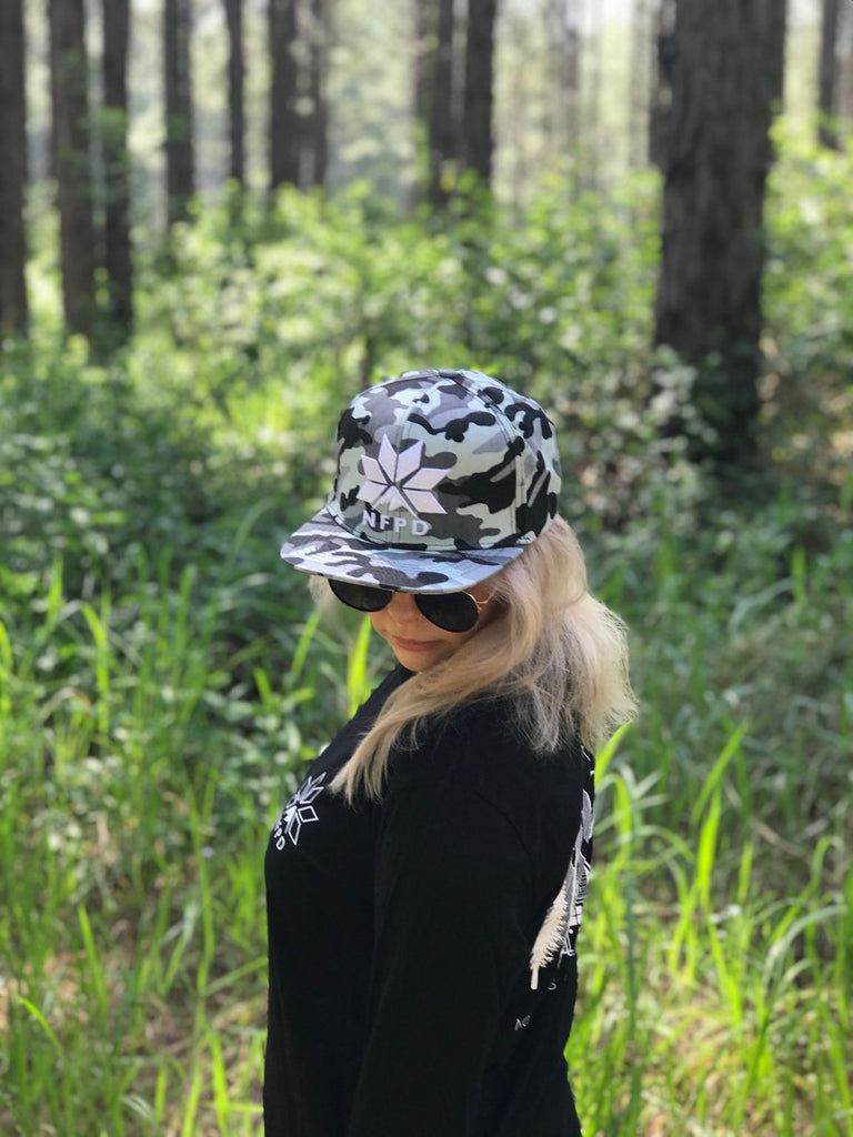 Arctic Camo - High Snapback Cap