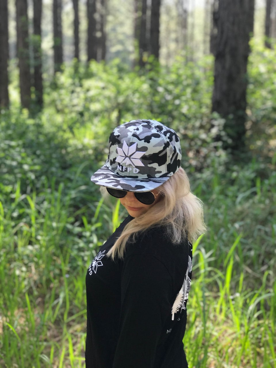 Arctic Camo - High Snapback Cap