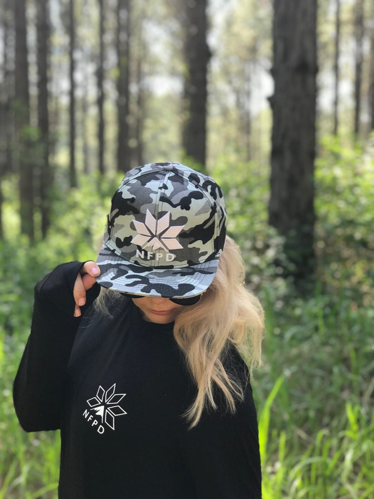 Arctic Camo - High Snapback Cap