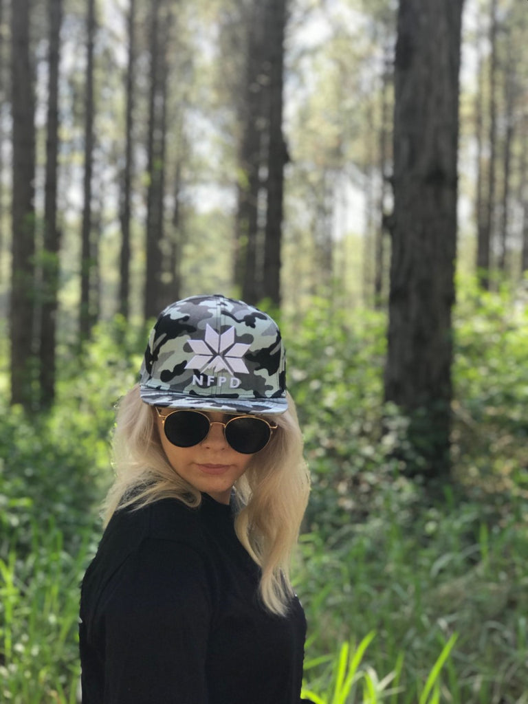 Arctic Camo - High Snapback Cap