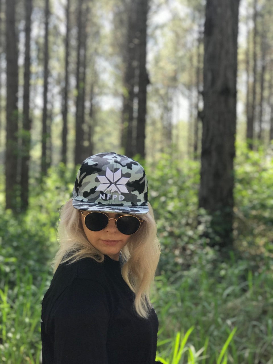 Arctic Camo - High Snapback Cap