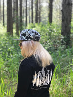 Camiseta de manga larga de algodón orgánico Black Pines - Unisex