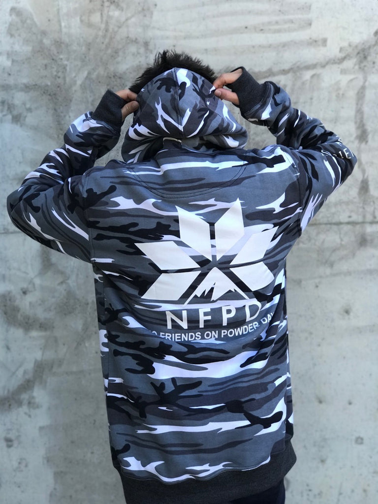 Snow Camo Tall Ski/Snowboard Hoodie - Unisex