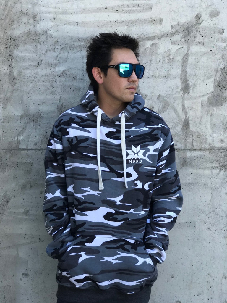 Snow Camo Tall Ski/Snowboard Hoodie - Unisex