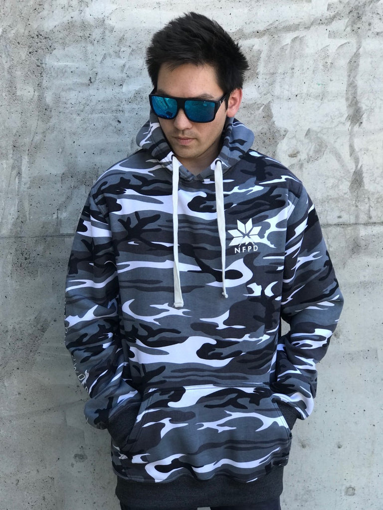 Snow Camo Tall Ski/Snowboard Hoodie - Unisex