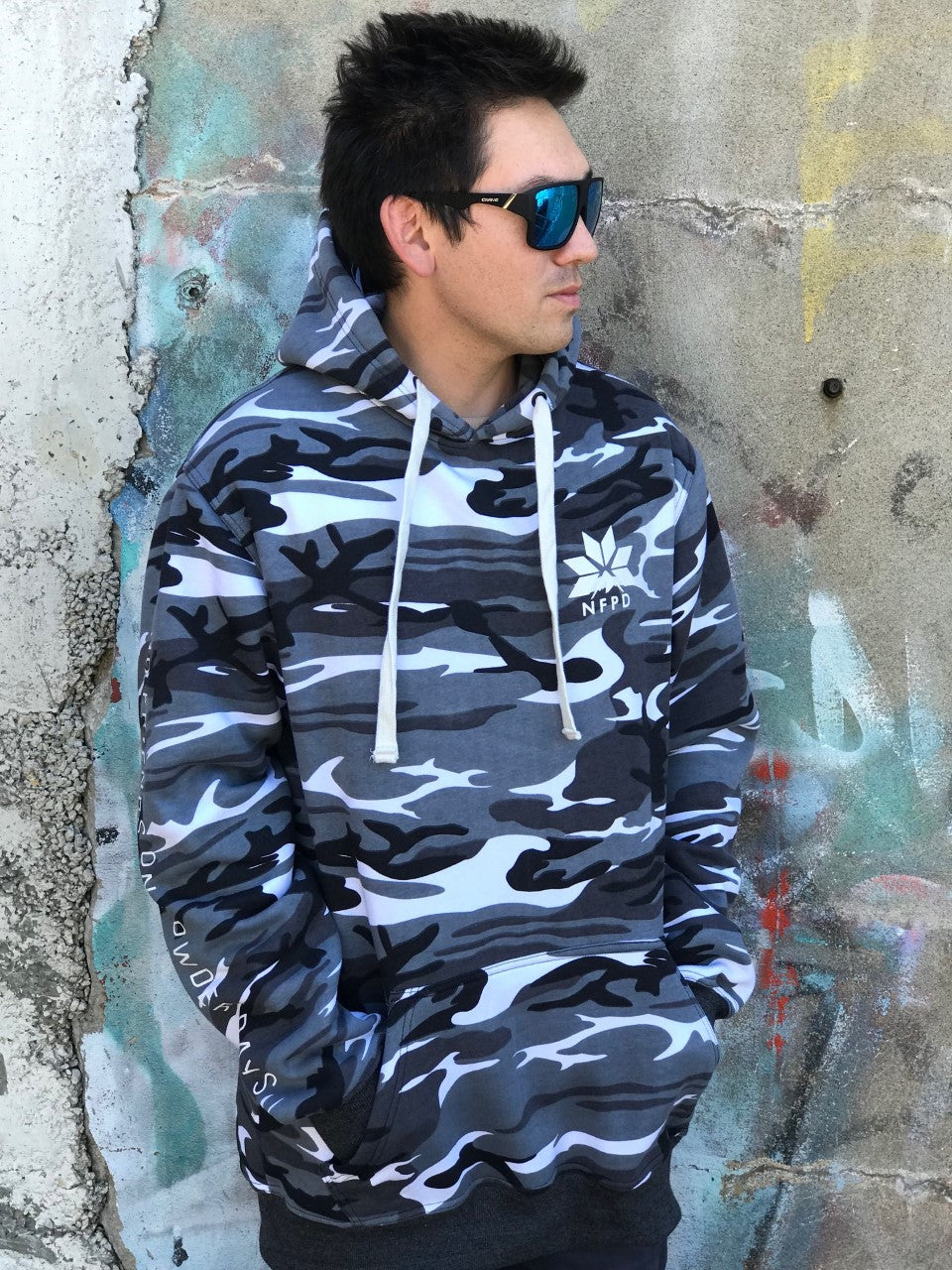 Snow Camo Tall Ski/Snowboard Hoodie - Unisex