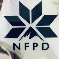 Vinyl Transfer Solid Black NFPD Decals 85mm X 77mm