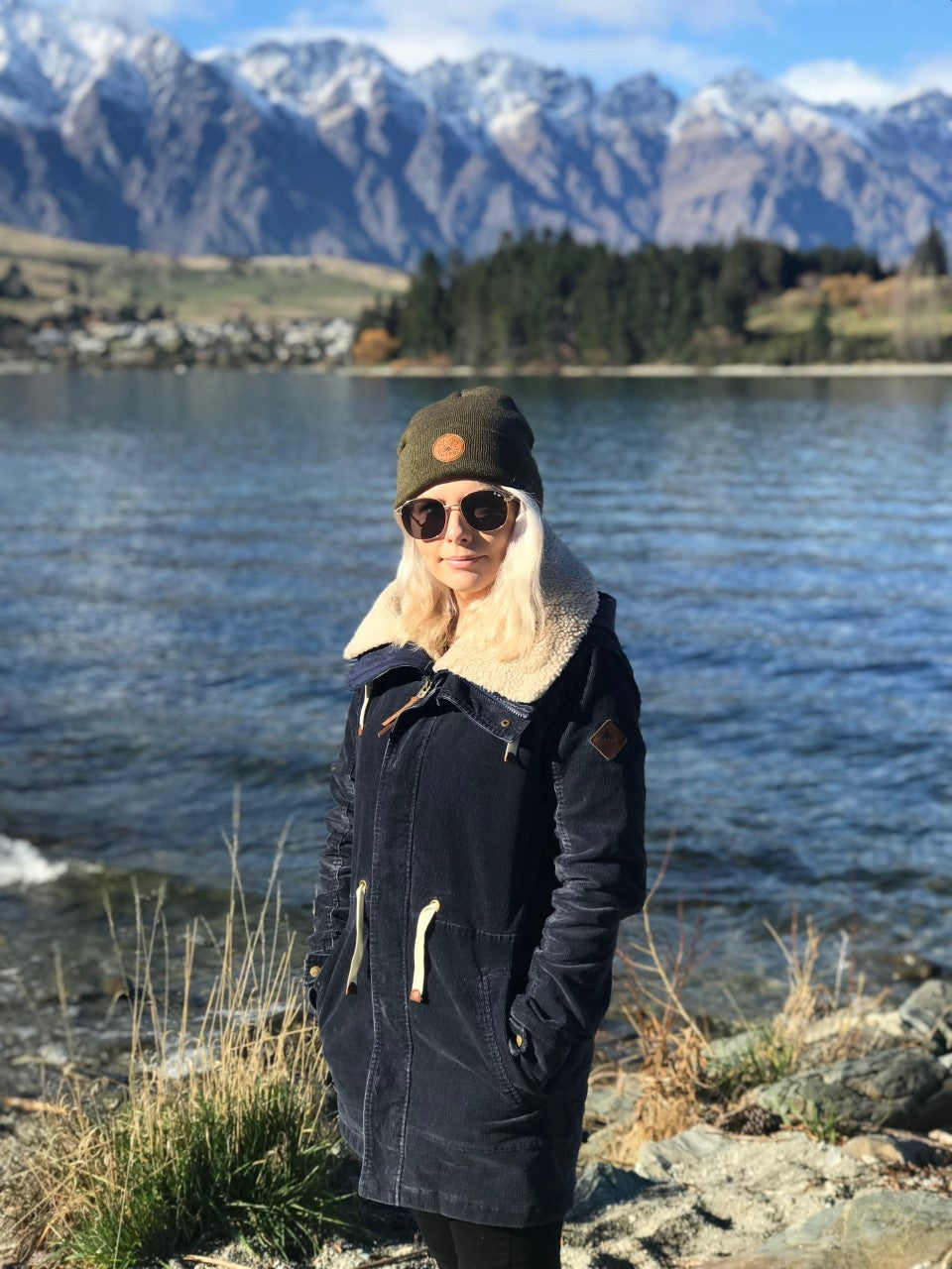 Gorro de nieve con puños