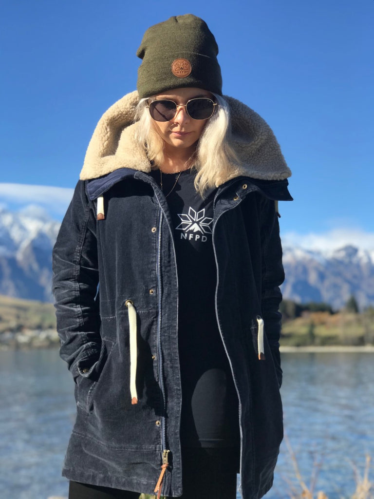 Gorro de nieve con puños